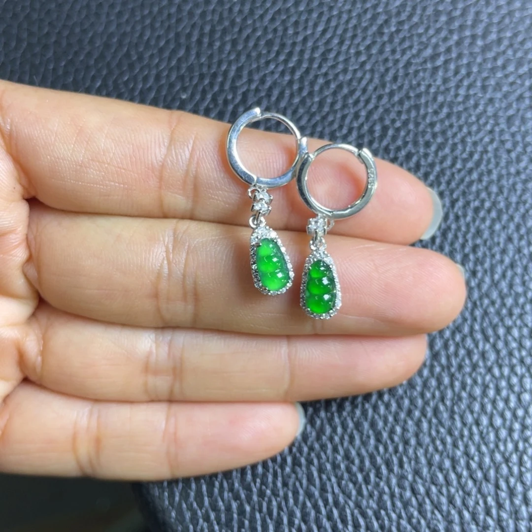 翡翠银S925镶嵌吊坠(不含链)