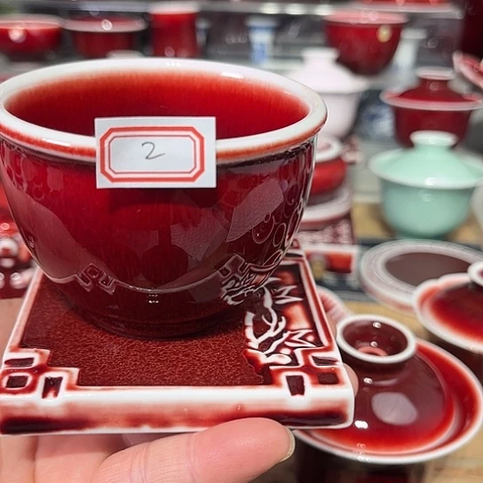 景德镇陶瓷郎红缸杯