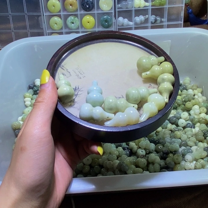 蛇纹石玉未镶嵌毛衣链434