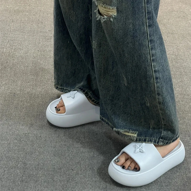 小个子增高厚底拖鞋女夏季韩版ins时尚百搭休闲外穿软底一字拖女
