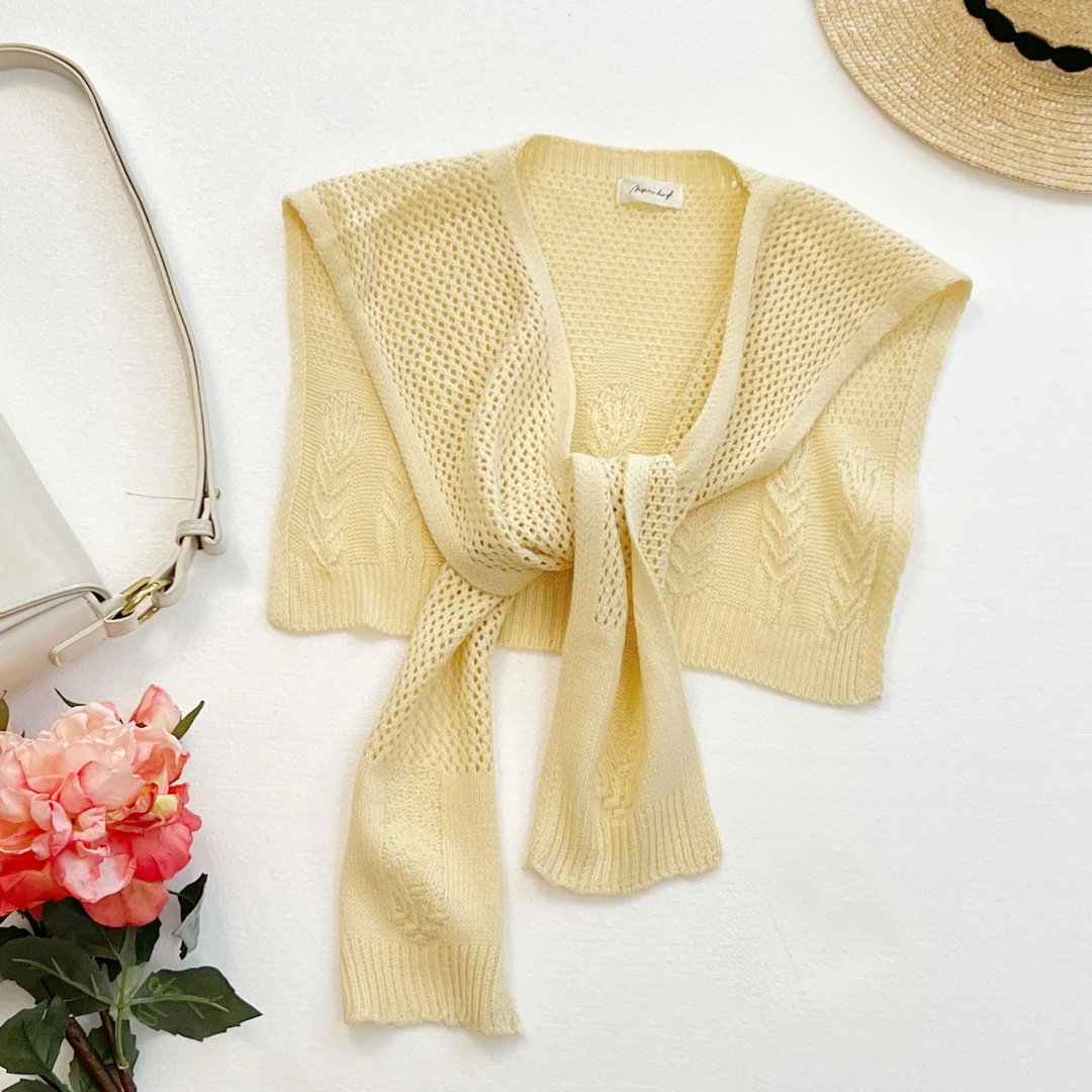 余紫绮【披肩】新款小众镂空气质百搭针织披肩ZA1999440