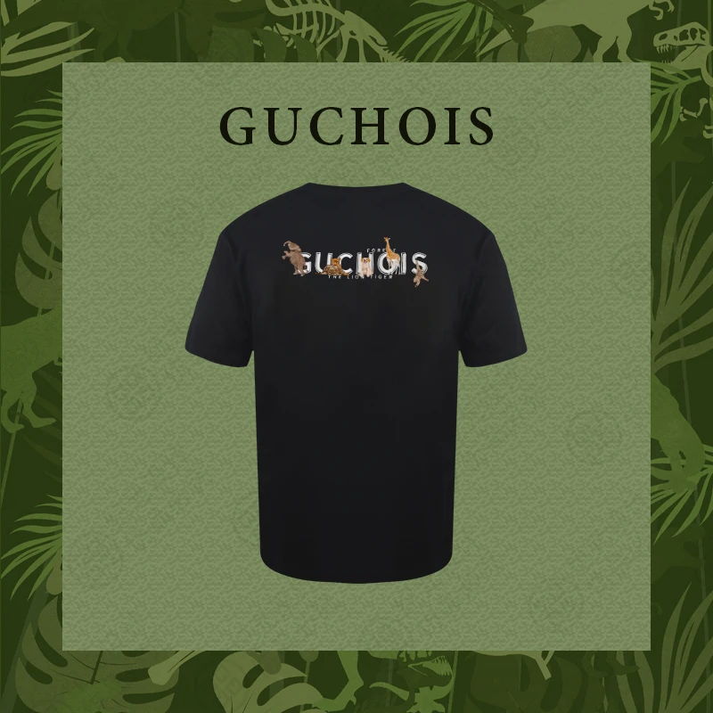 GUCHOIS【万物泰坦 冰舒100%纯棉】重工刺绣工艺短袖T恤 GU264