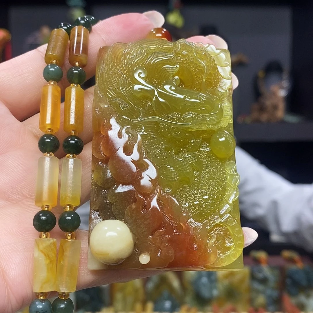 未镶嵌岫玉挂件吊坠手把