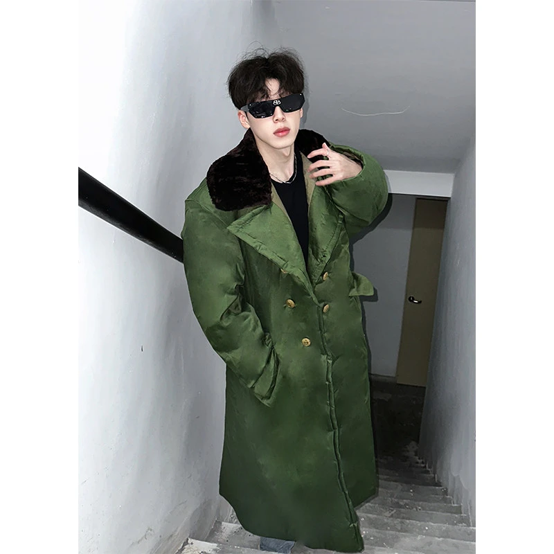 军大衣冬季加绒加厚劳保冷库防寒棉服男女黑老式东北棉大衣绿棉袄