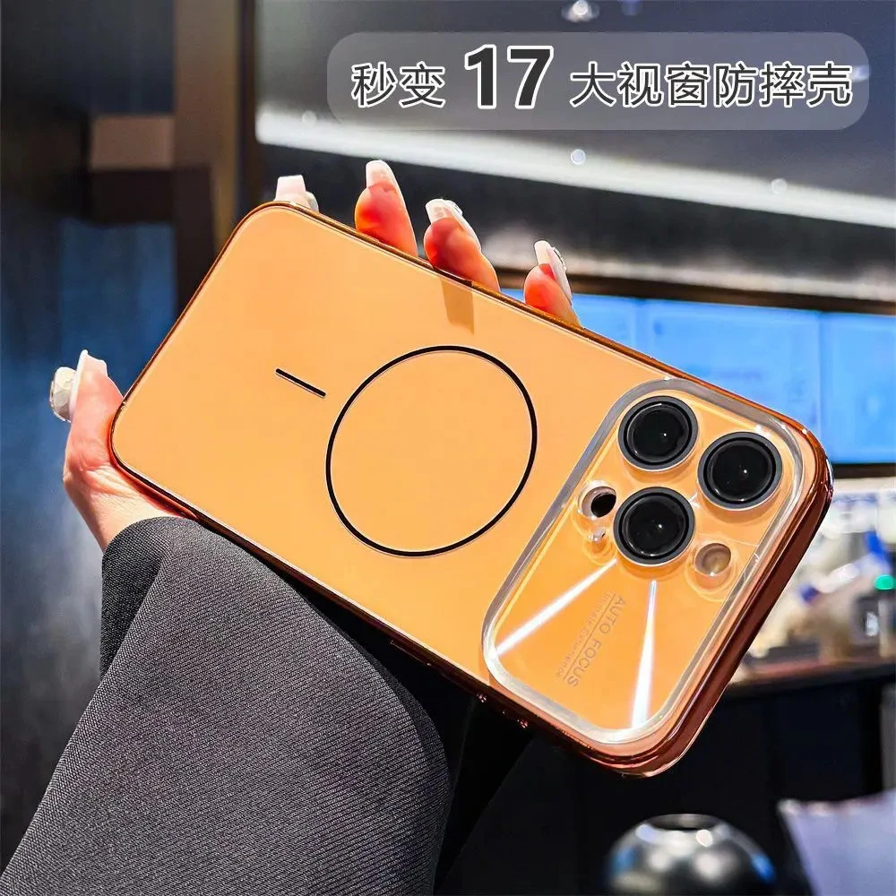适用苹果16promax一体拍照按键手机壳秒变iPhone17磁吸15/14pro