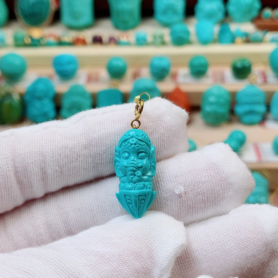 未镶嵌绿松石珠宝半成品