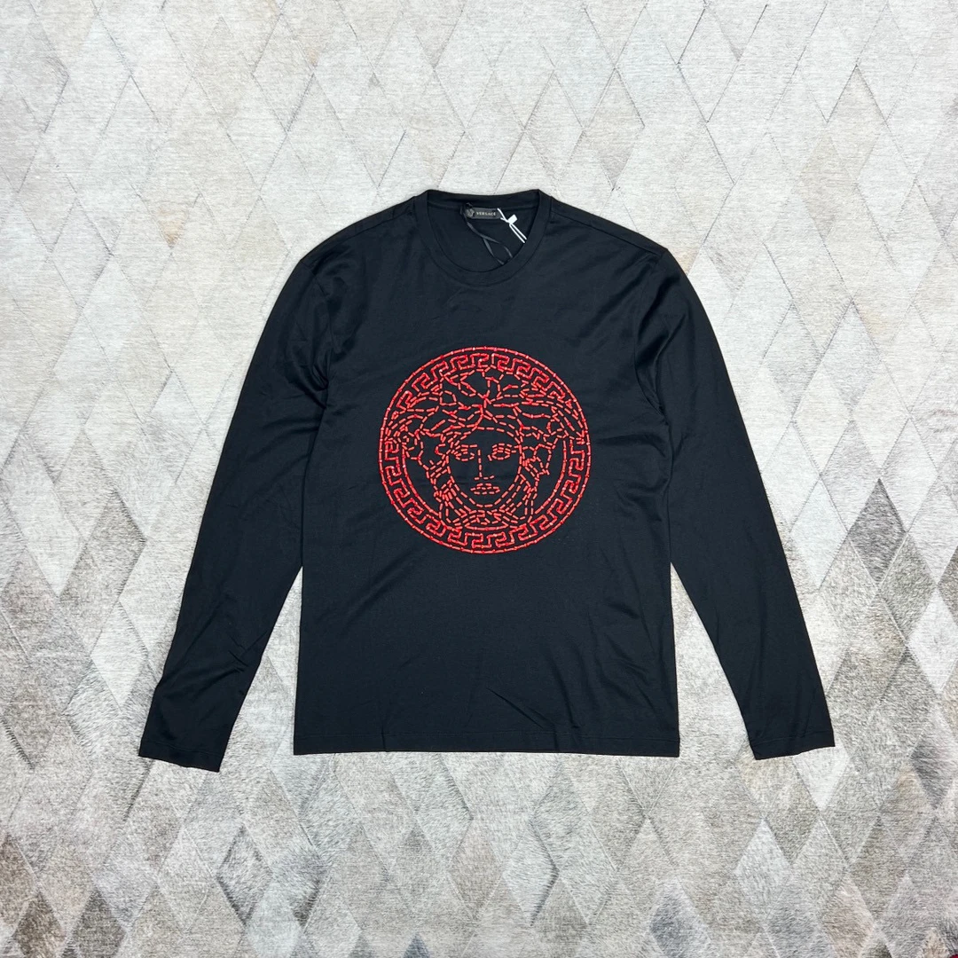 未使用 VERSACE/范思哲 范思哲129010 水钻美杜莎刺绣T恤