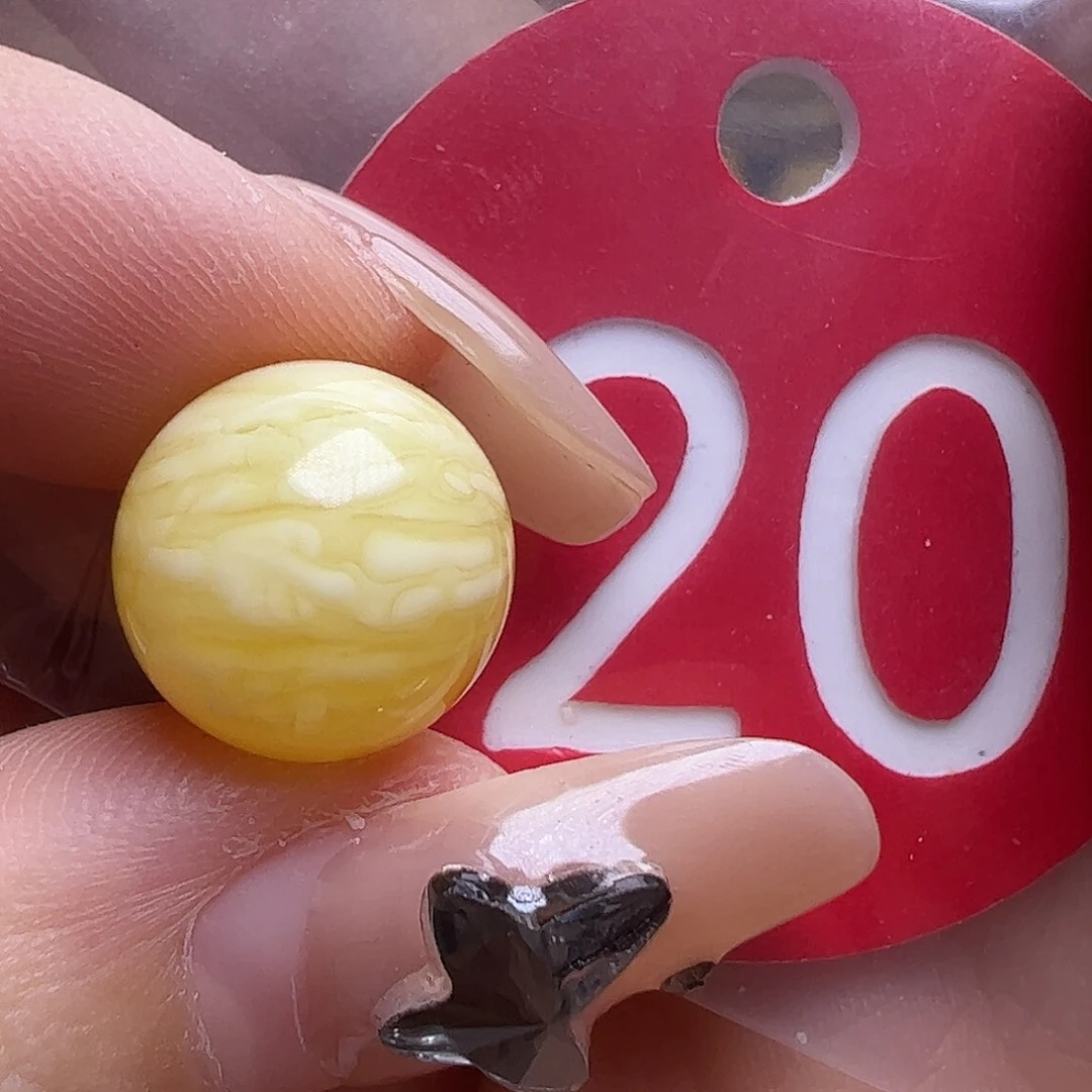 蜜蜡未镶嵌珠宝奇石11.5mm金瓷白虎皮圆珠