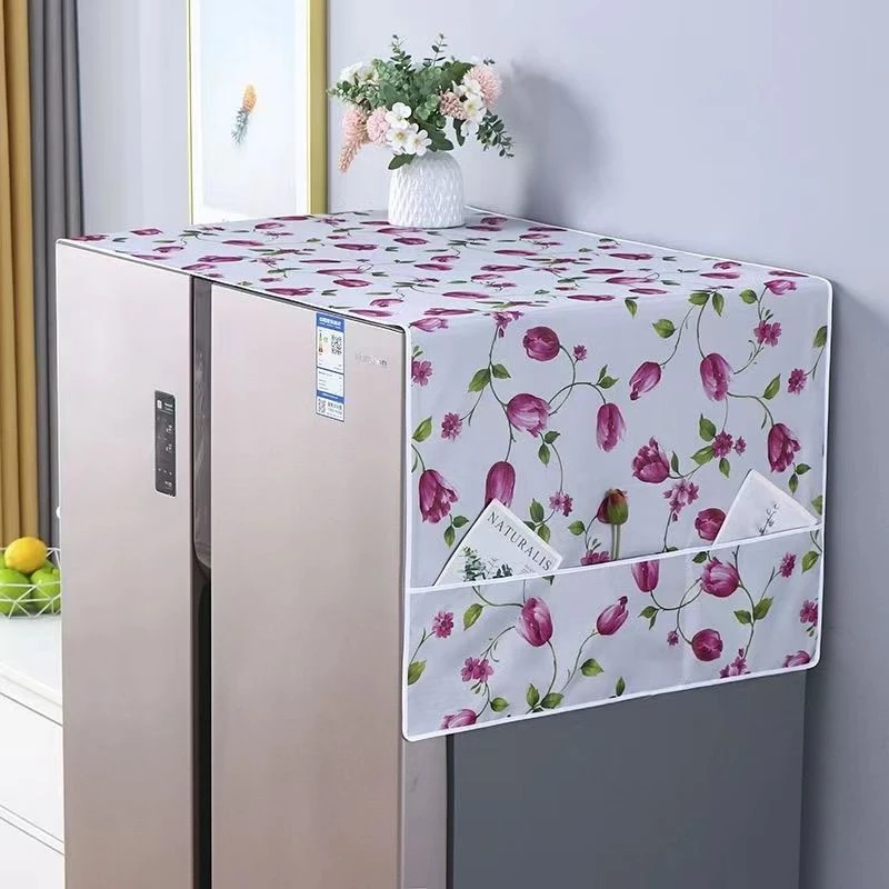冰箱巾罩布艺防水防油单开门双开门加厚牛津布套子通用冰箱巾盖布