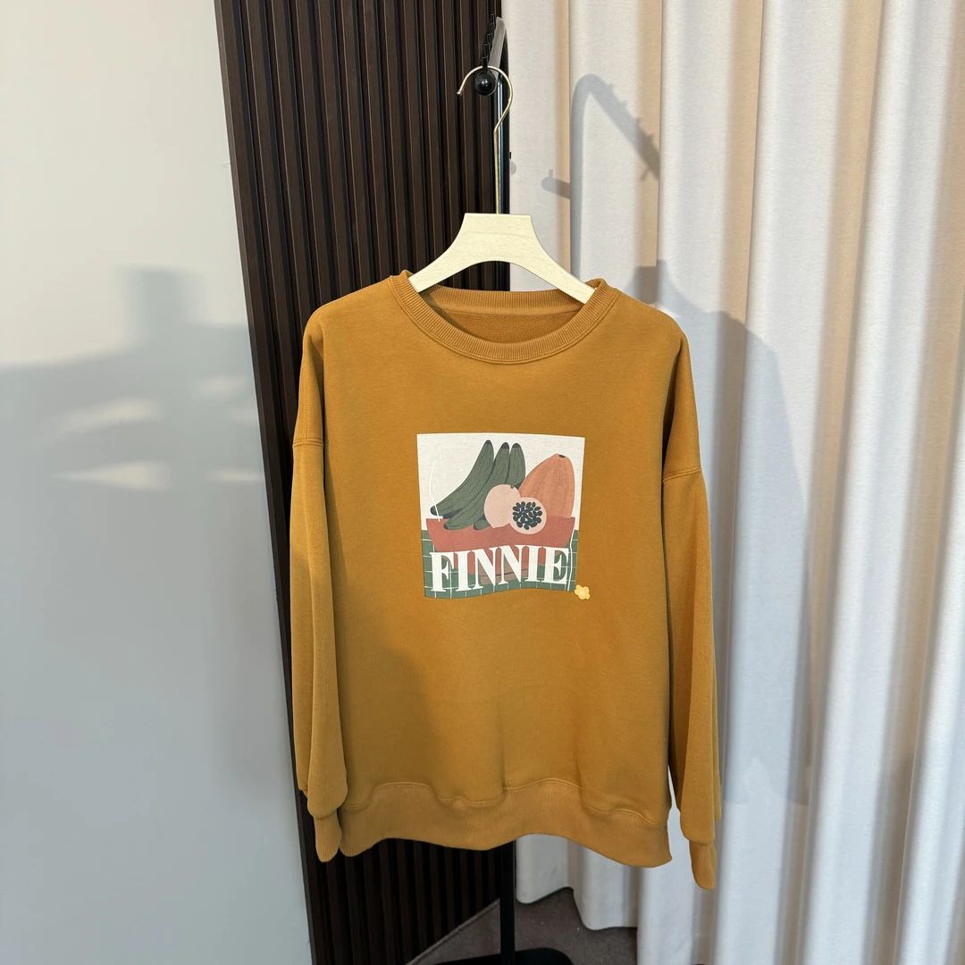 欧货加绒卫衣女秋冬新款2025爆款加绒减龄美式上衣