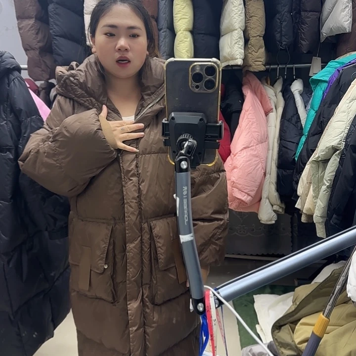 女外套咖色长款外套厚