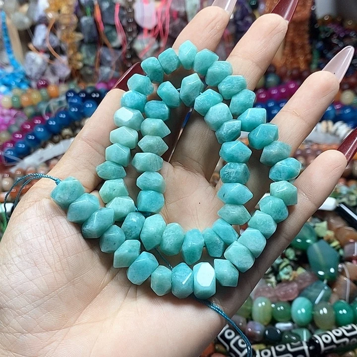 玛瑙/玉髓未镶嵌珠宝半成品天然天河冲角卡10mm