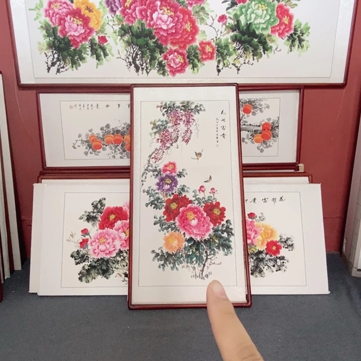国画165*85尺寸带框包邮送货上门