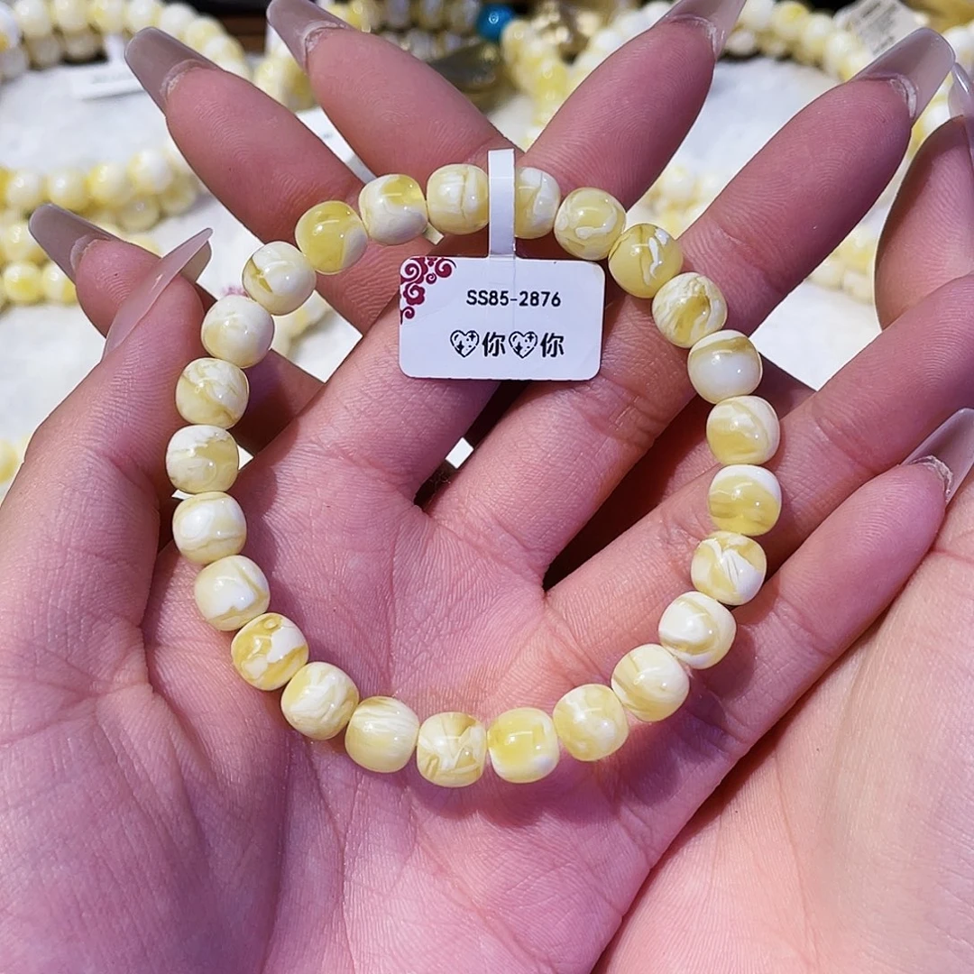 紫***壶手链蜜蜡未镶嵌8.5mmmm