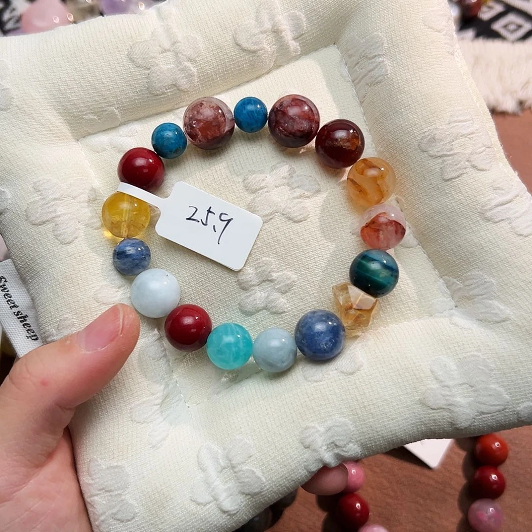 烟晶手链银S925镶嵌敦煌