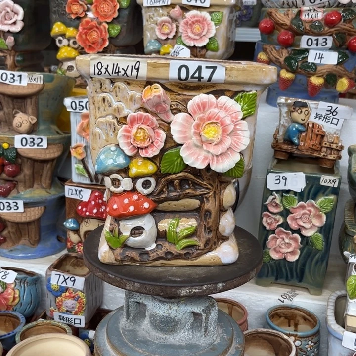 紫砂花盆粗陶材质多肉花盆