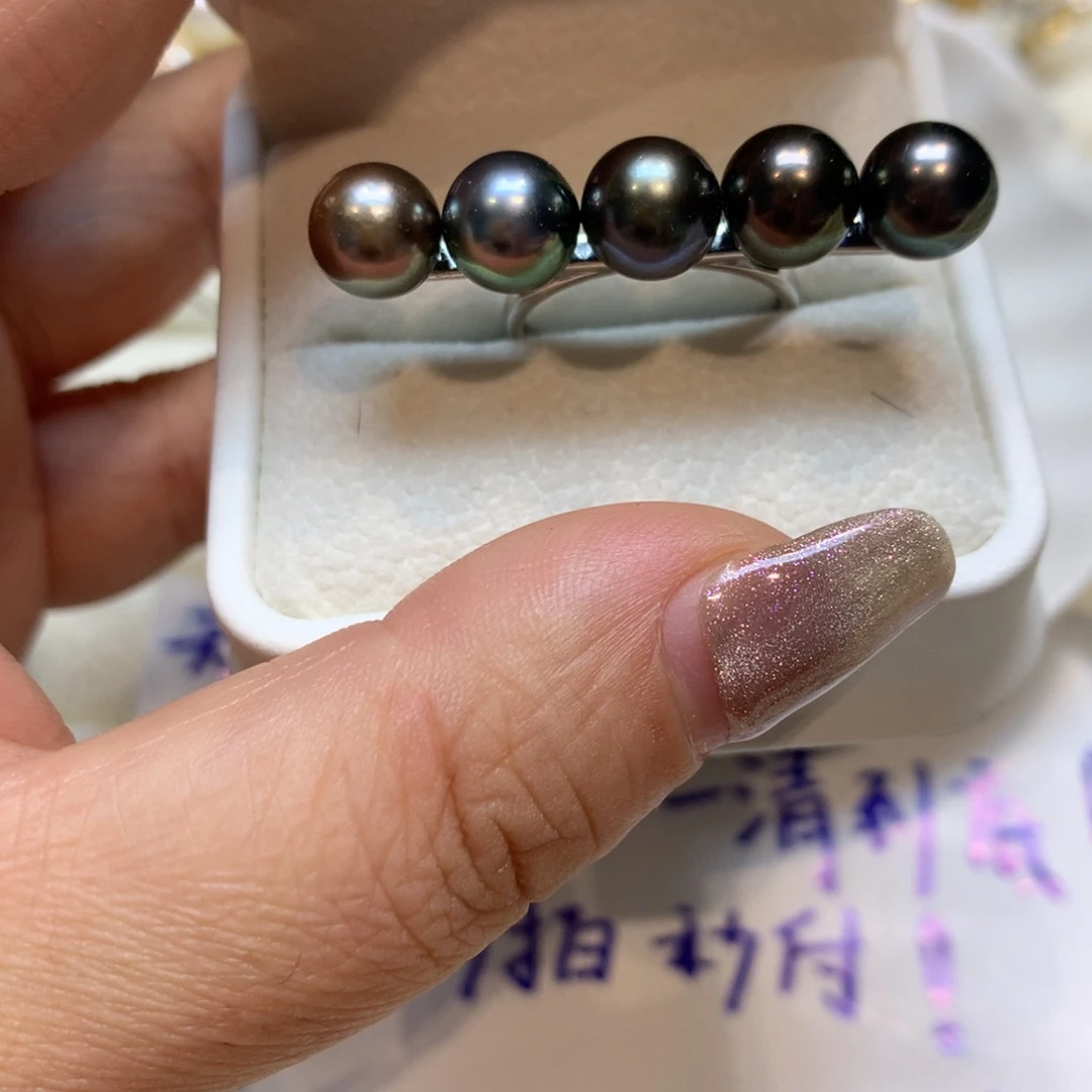 海水珍珠戒指银S925镶嵌