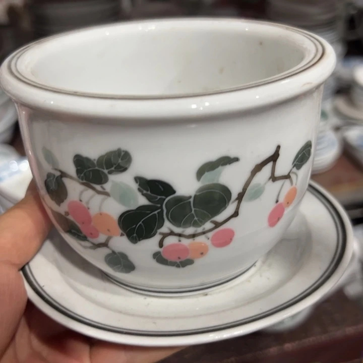 醴陵高温瓷群力花缸微瑕