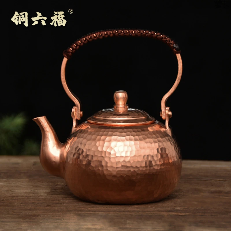 纯紫铜手工铜壶纯铜烧水壶纯铜功夫茶具紫铜加厚茶壶