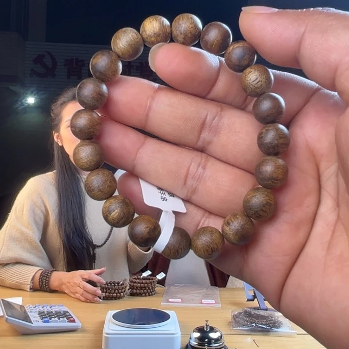 手串沉香奇楠圆珠10mm单圈多样性发一a14