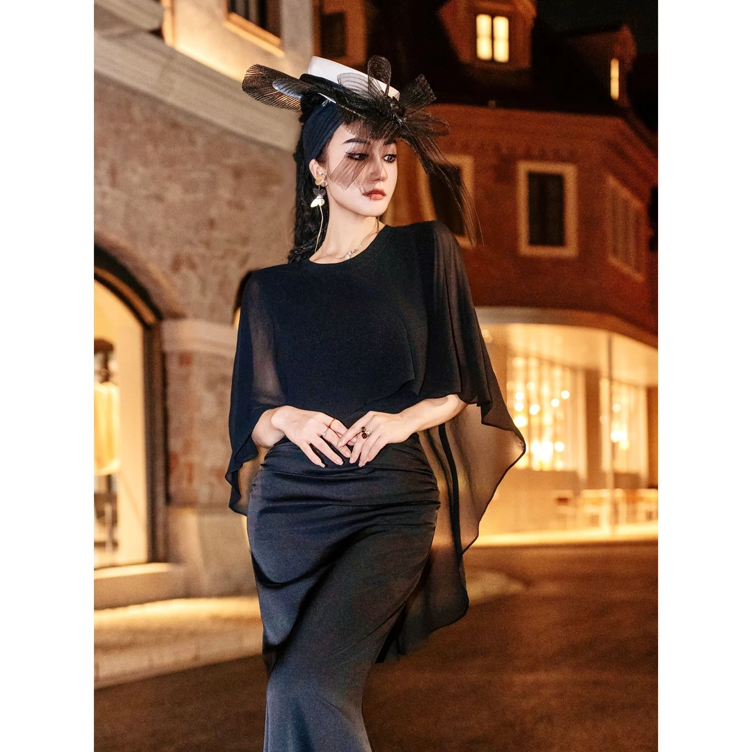 【星姐推荐】星原创高级定制【黑色丽人】设计师款气质轻奢名媛上衣