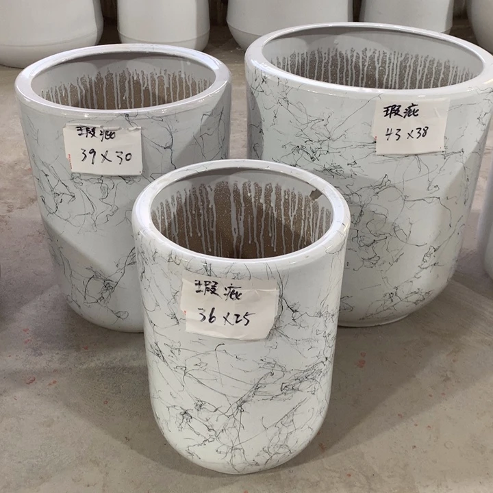 【闪购商品】高温陶瓷花盆默认瑕疵