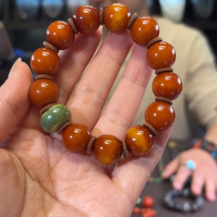 蜜蜡颈饰未镶嵌慢*蜜蜡