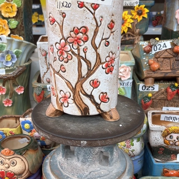 紫砂花盆粗陶材质多肉花盆