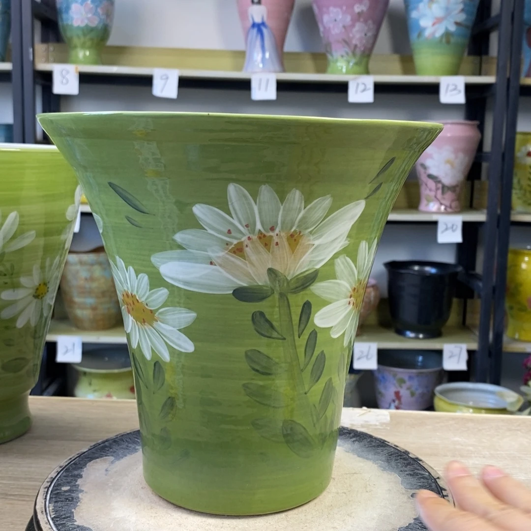 景德镇手工手绘陶瓷花盆