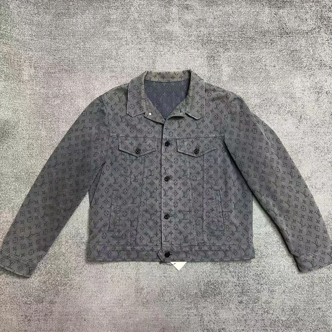 99新 LouisVuitton/路易威登 lv满印短款牛仔夹克/52码 41267