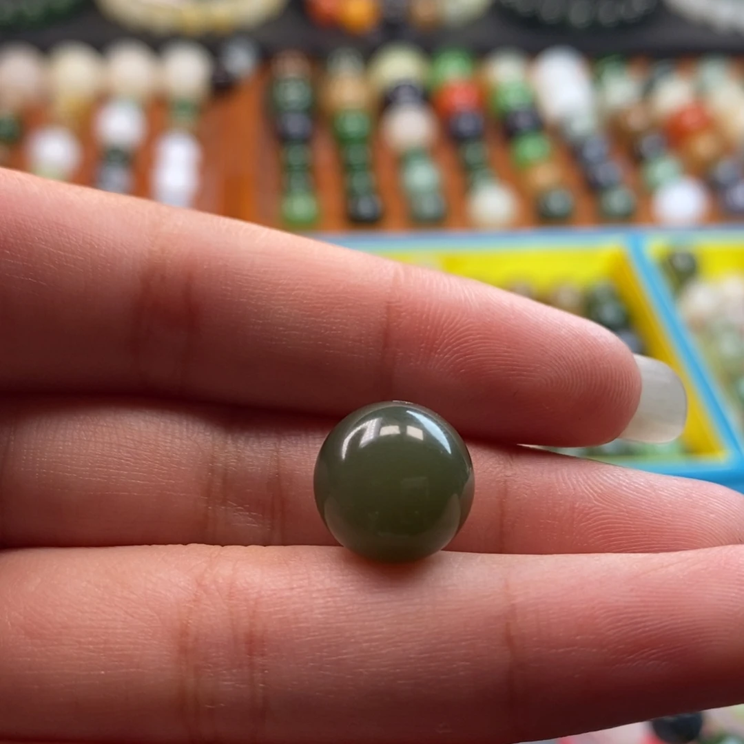 和田玉未镶嵌珠宝奇石福利青海豆青单珠z12