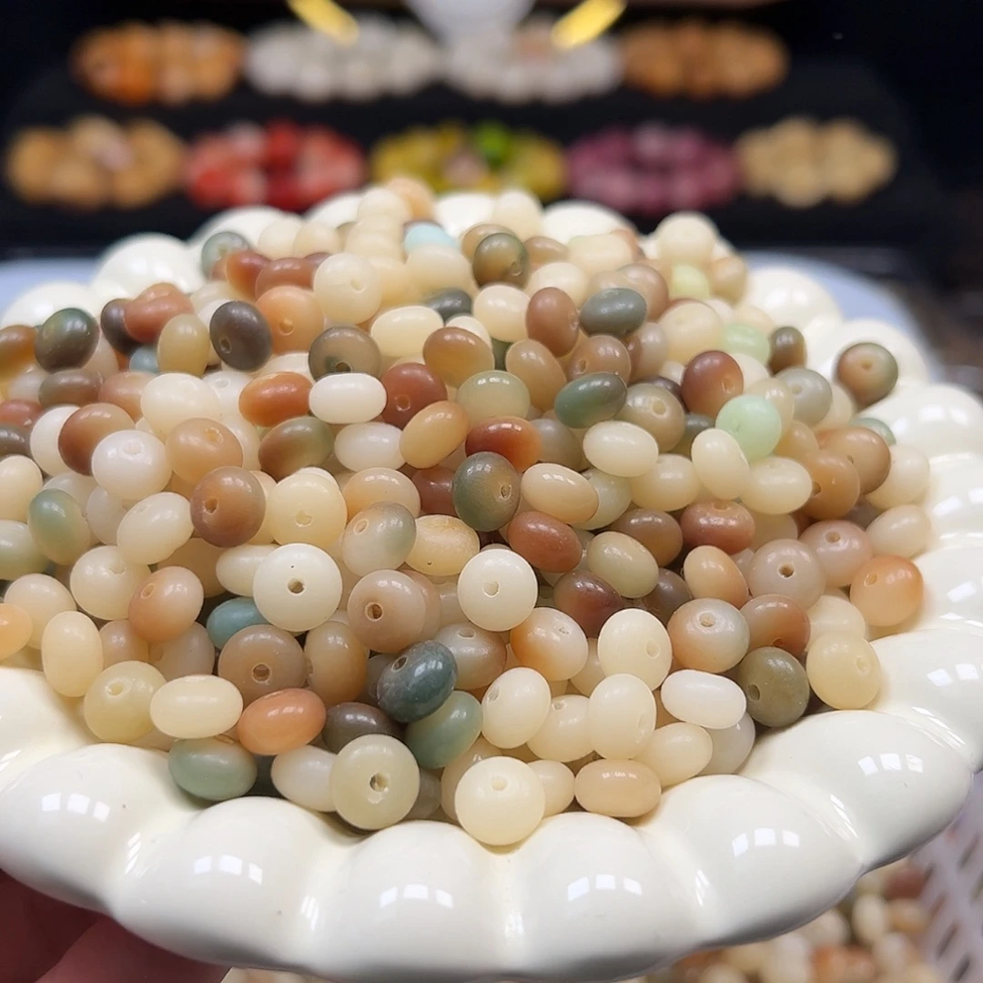 菩提根/象牙果手串瑕疵卡9敦煌多宝算盘500颗