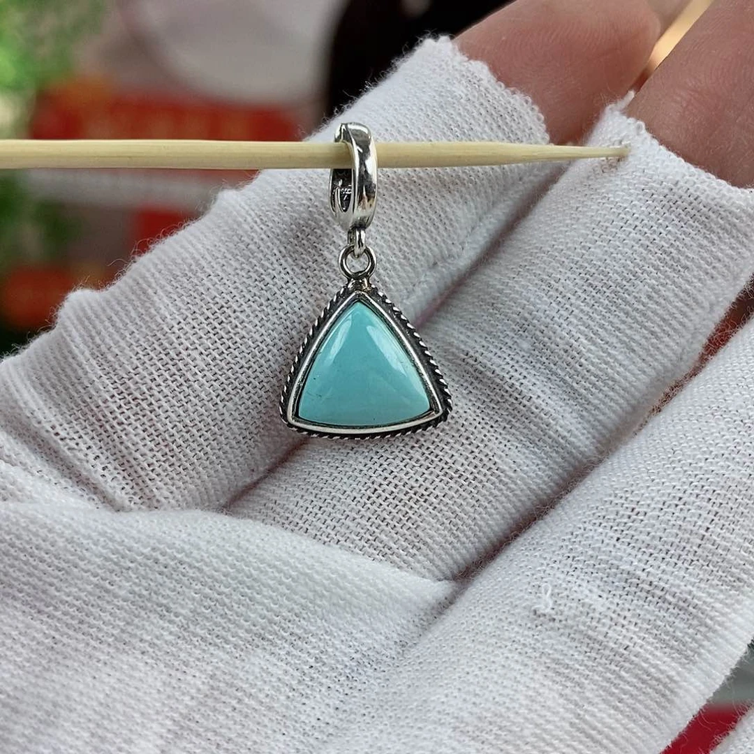 绿松石珠宝奇石银S925镶嵌