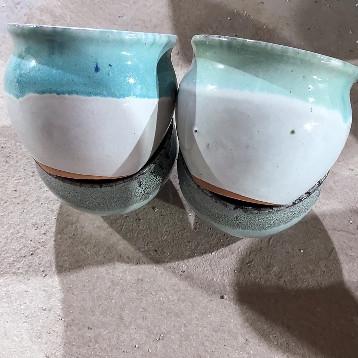 紫砂花盆口径15高度13四个正品