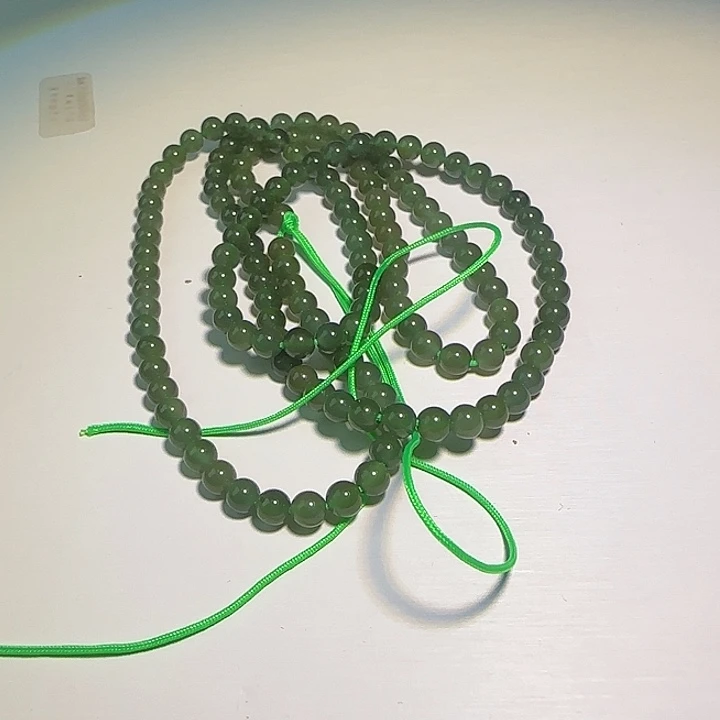 和田玉未镶嵌颈饰4mm和田玉108