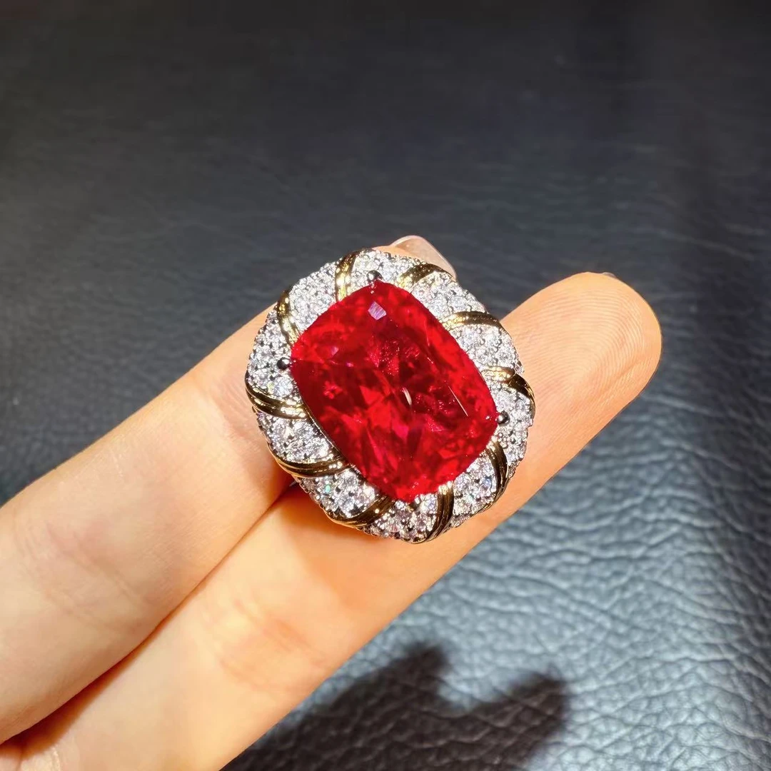 典藏轻奢-红宝石-高精切宝石戒指YG-256