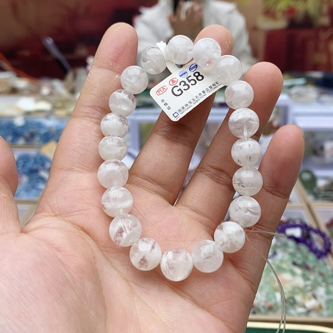 水晶手链未镶嵌G358雪花幽灵9+