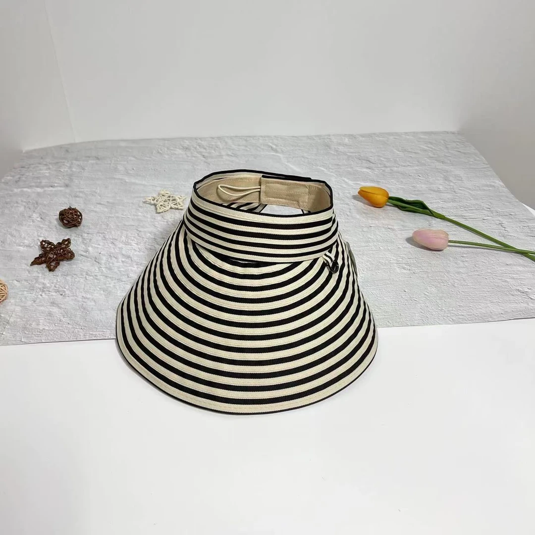 韩国东大门正品代购 格纹空顶便携防晒帽大帽檐遮阳帽（no退 no换）