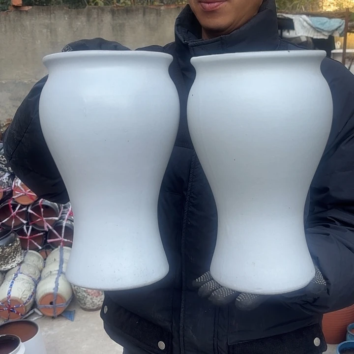 红陶白两个口径15高度27