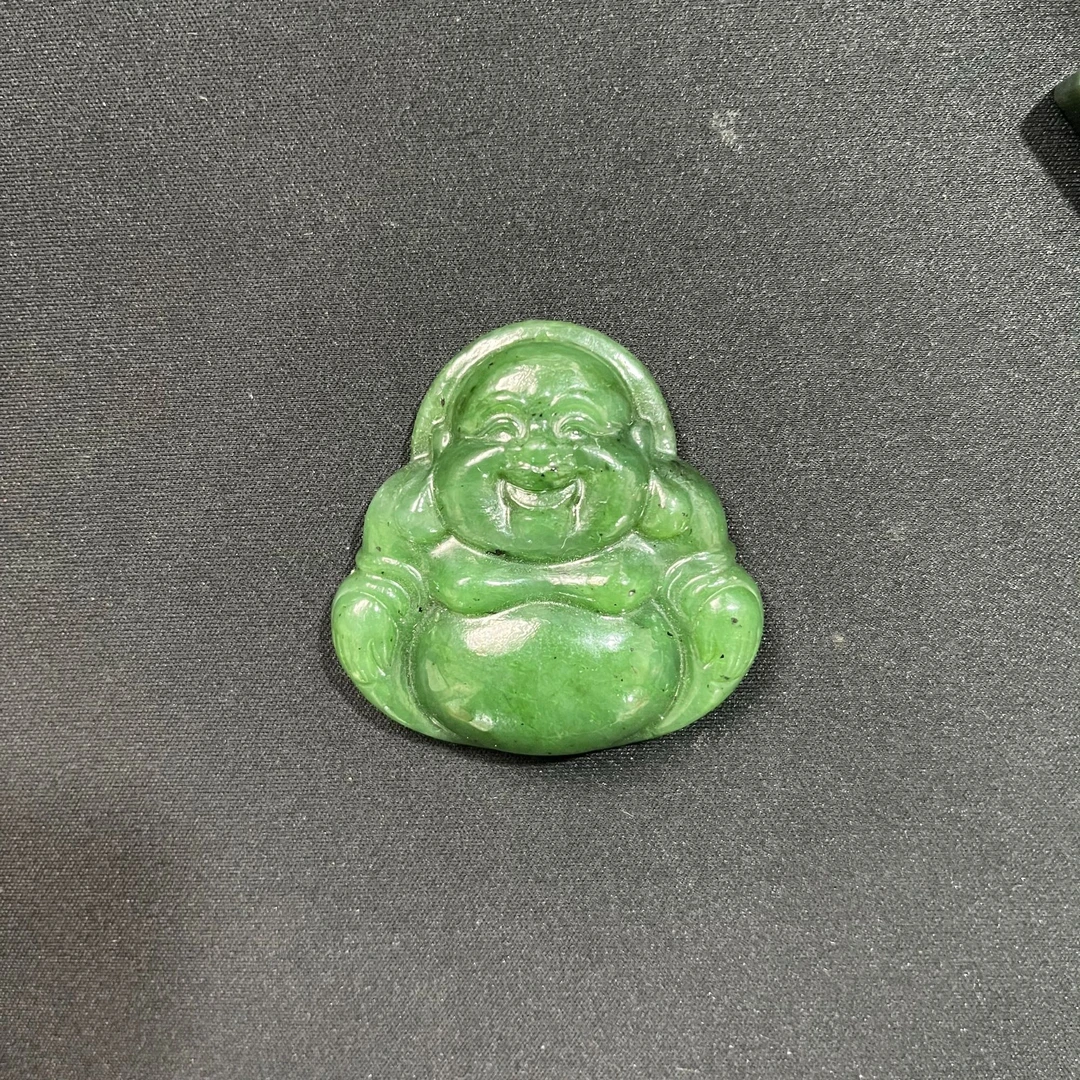 【浩运】和田碧玉精美雕刻大肚佛公多样性拍一发一