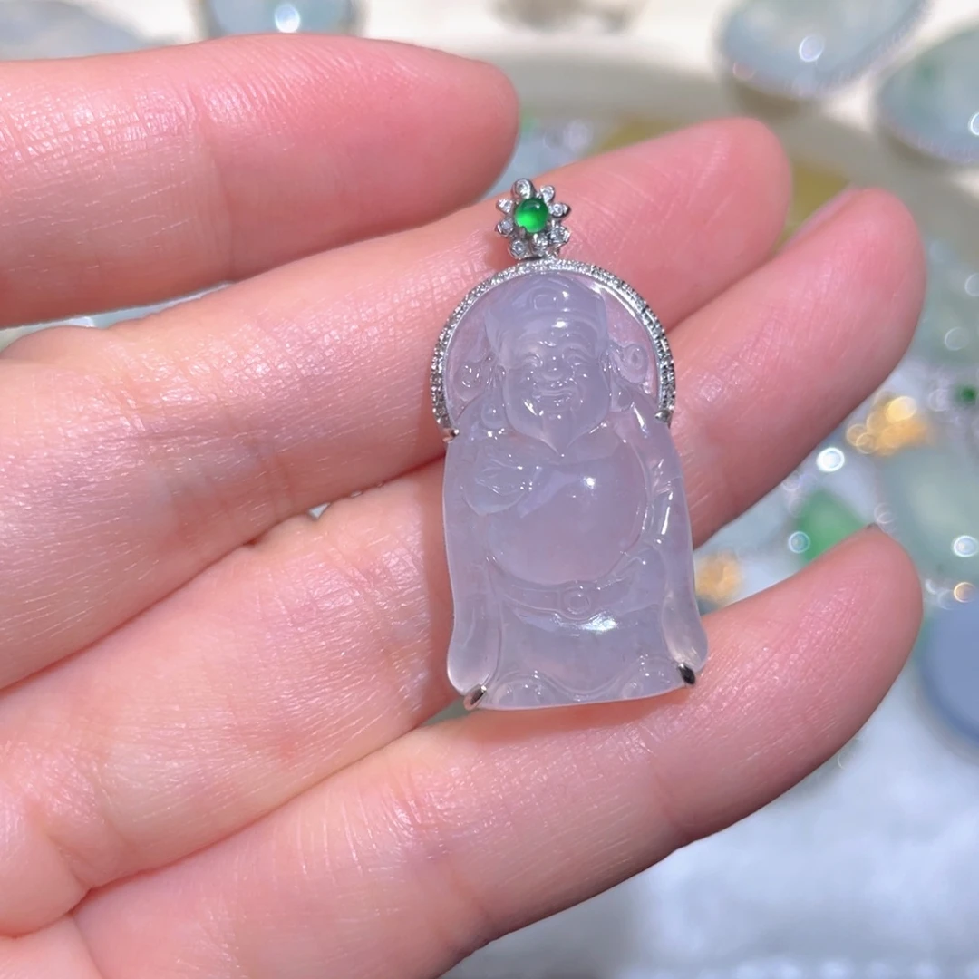 翡翠颈饰18K金镶嵌翡翠