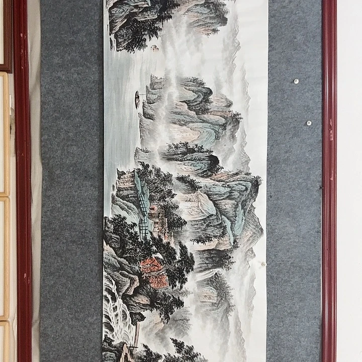 国画手绘国画云峰千里秀