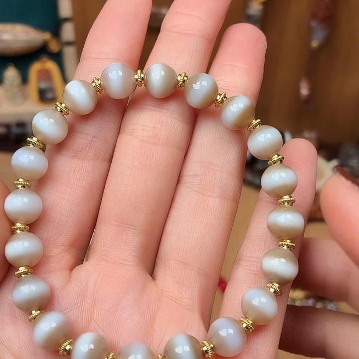 玛瑙/玉髓未镶嵌手串一线手串