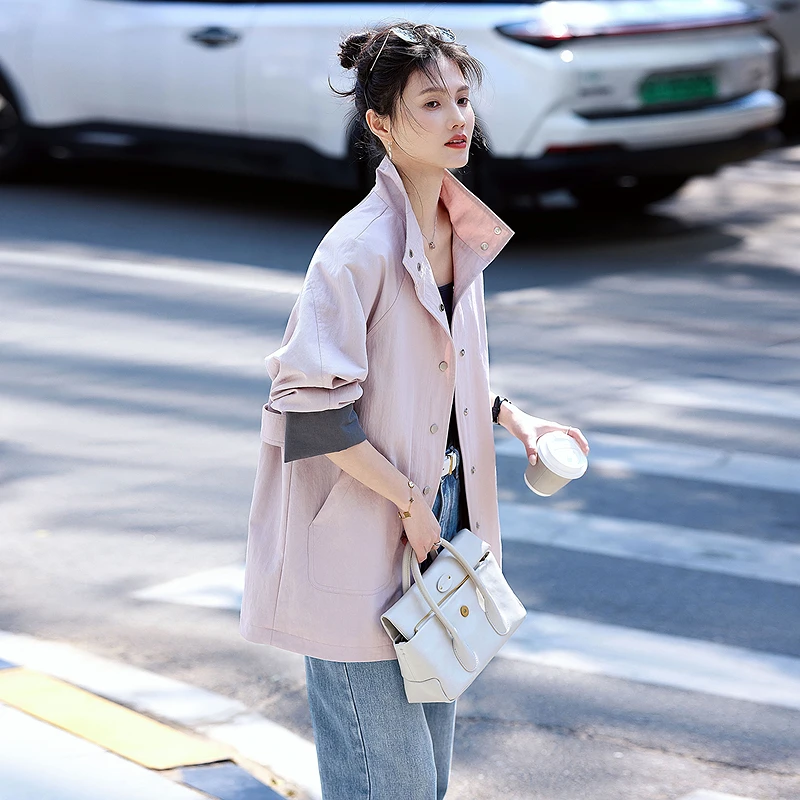 苏醒的乐园2025年秋季新款时尚气质风衣SXFY25012