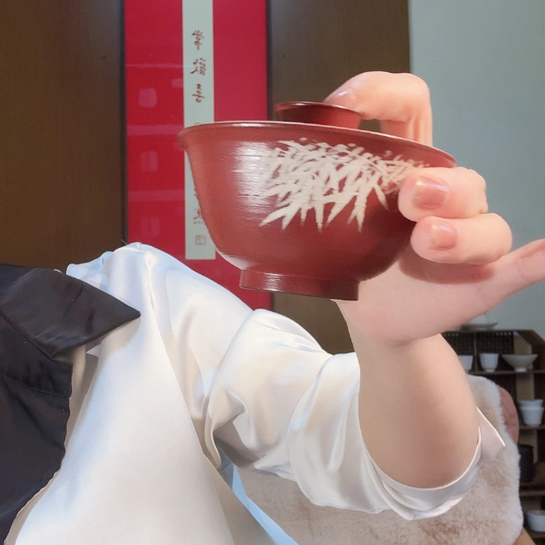 盖碗单个手绘一个