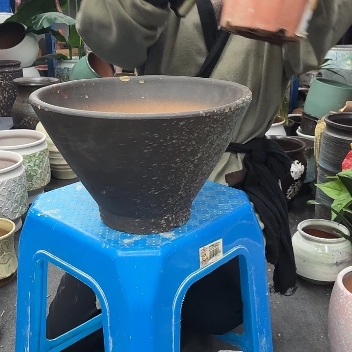 28×18 -粗陶花盆有孔-买买买