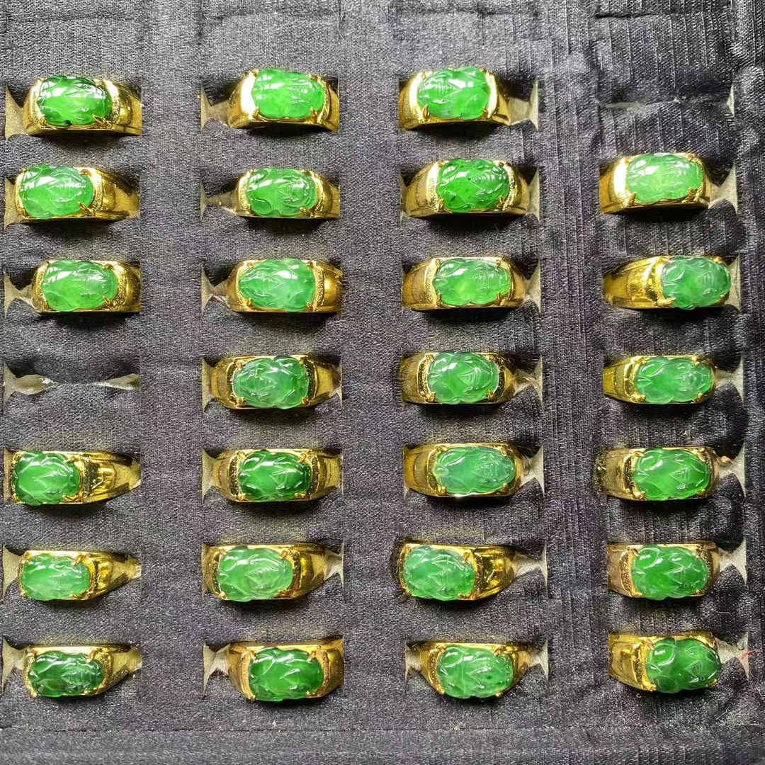 【玉经纶】182097/Q67-天然A货翡翠戒指-多样性发其一