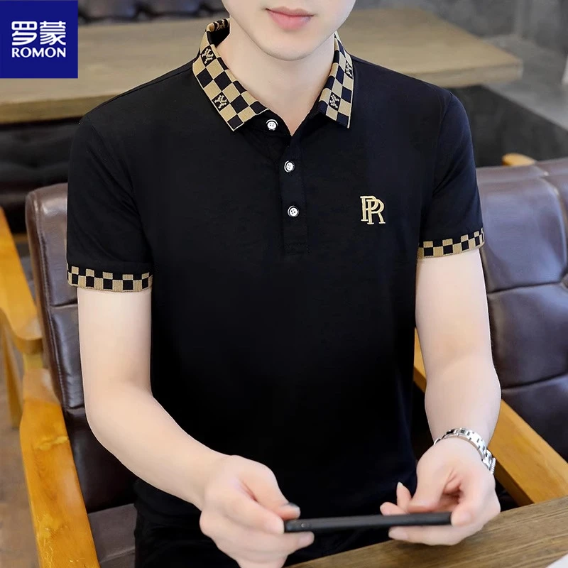 Romon/罗蒙夏季polo衫男士短袖时尚新款商务百搭休闲舒适翻领薄款