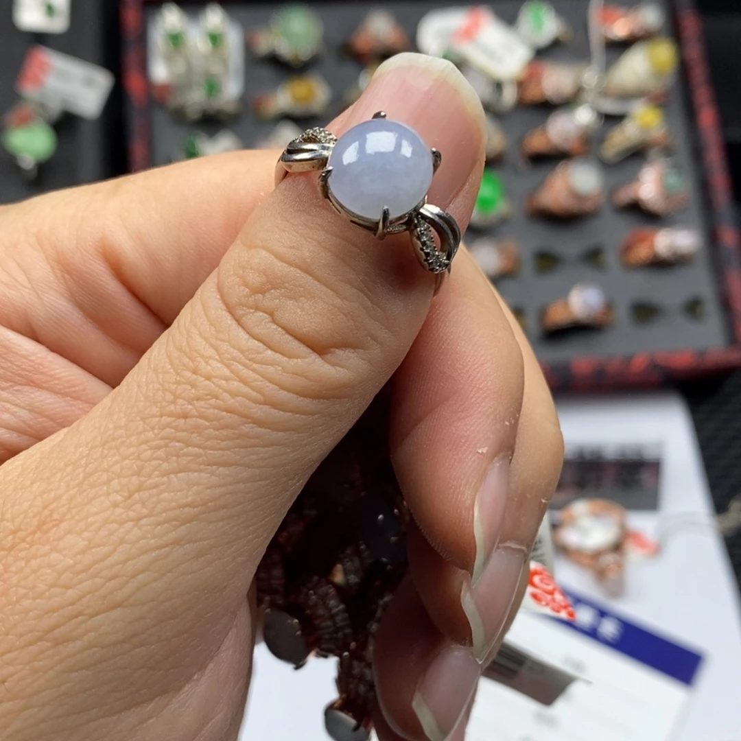 翡翠银S925镶嵌戒指