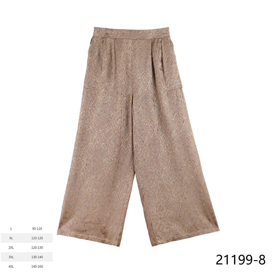 LL 2025春夏新款时尚国风粉紫色双面穿裤子21199-8